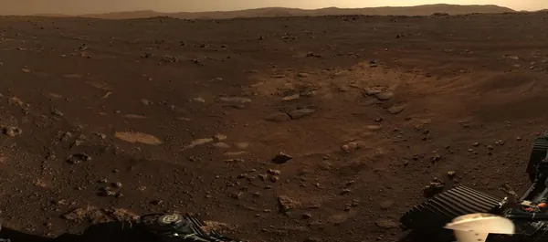 Jezero Crater on Mars seen from orbit